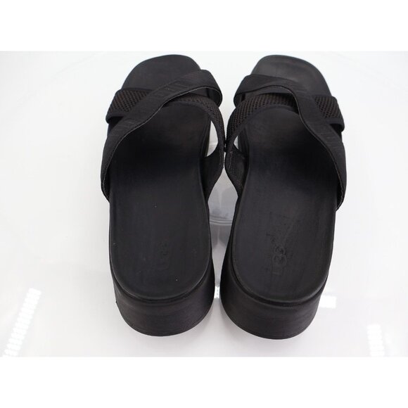 UGG Womens Emily Sandal Size 11 Mesh Cross Platform Strappy Slide Flat Logo - Picture 8 of 13